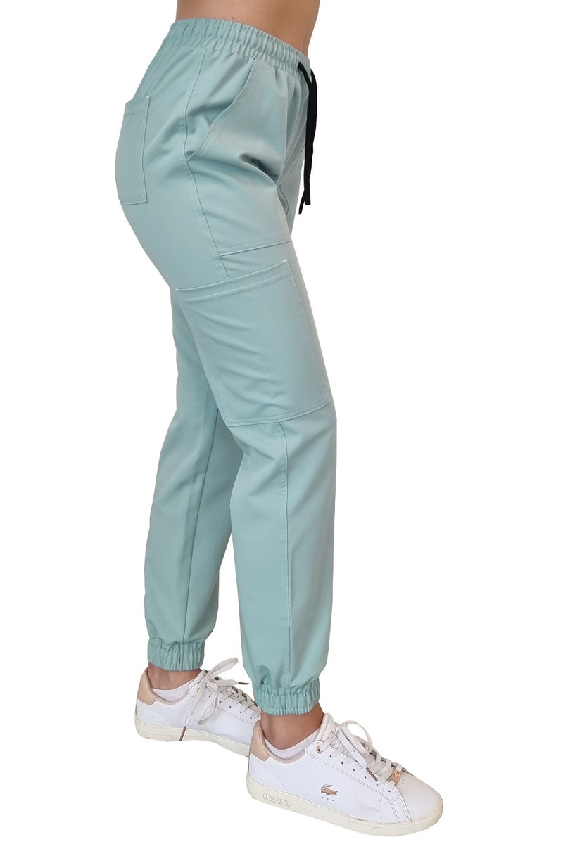 Joggery medyczne miętowe casual premium roz. S