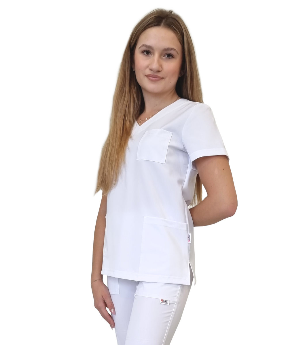 Bluza medyczna biała casual premium roz. XXL