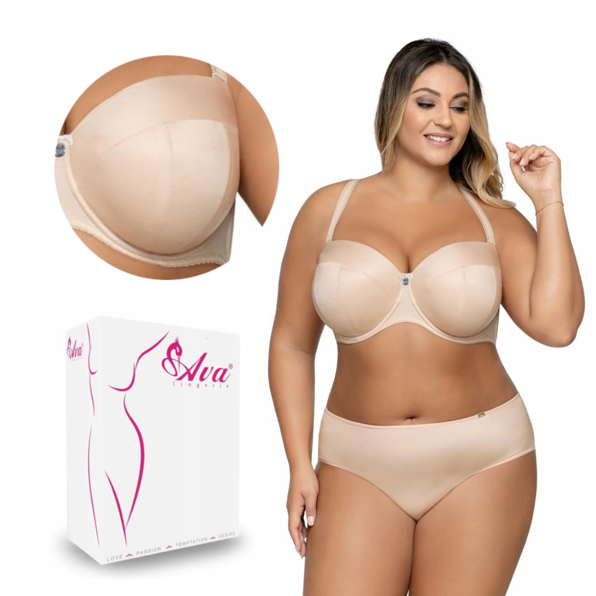 Biustonosz bardotka AV 1787 beżowy  95B