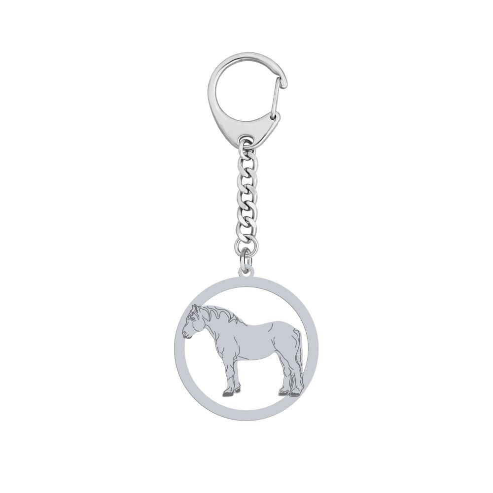 Brelok z Koniem Rasy Perszeron srebro GRAWER  - MEJK Jewellery