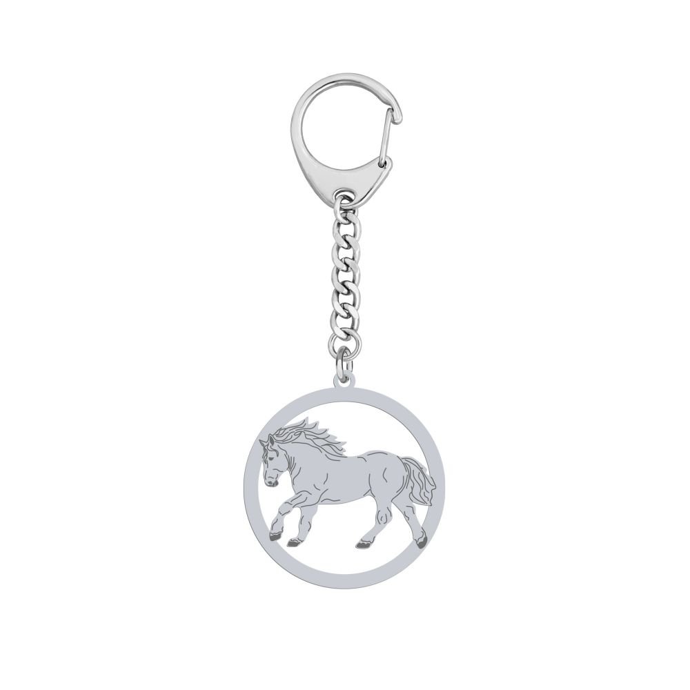 Brelok z Koniem Rasy Perszeron srebro GRAWER  - MEJK Jewellery