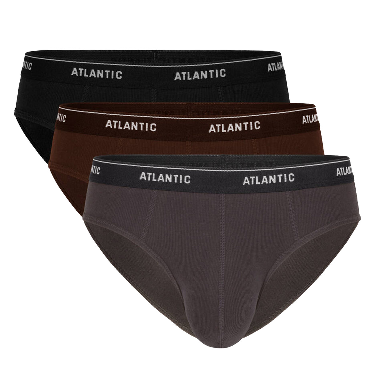 3-PACK Slipy męskie Rib Atlantic-L