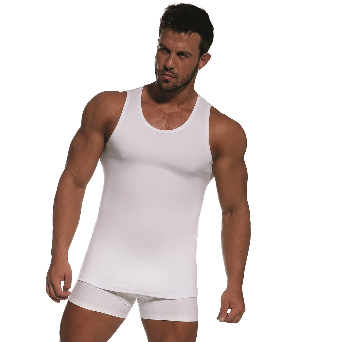 Koszulka na ramiączkach Authentic 205 biała Cornette-3XL
