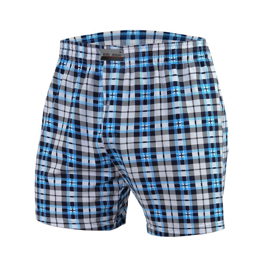 Klasyczne luźne bokserki męskie bawełniane PANTHER Sesto Senso-M