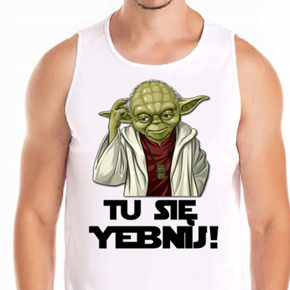 0642 Tank Top Koszulka Śmieszna Yoda Star Wars Xxl