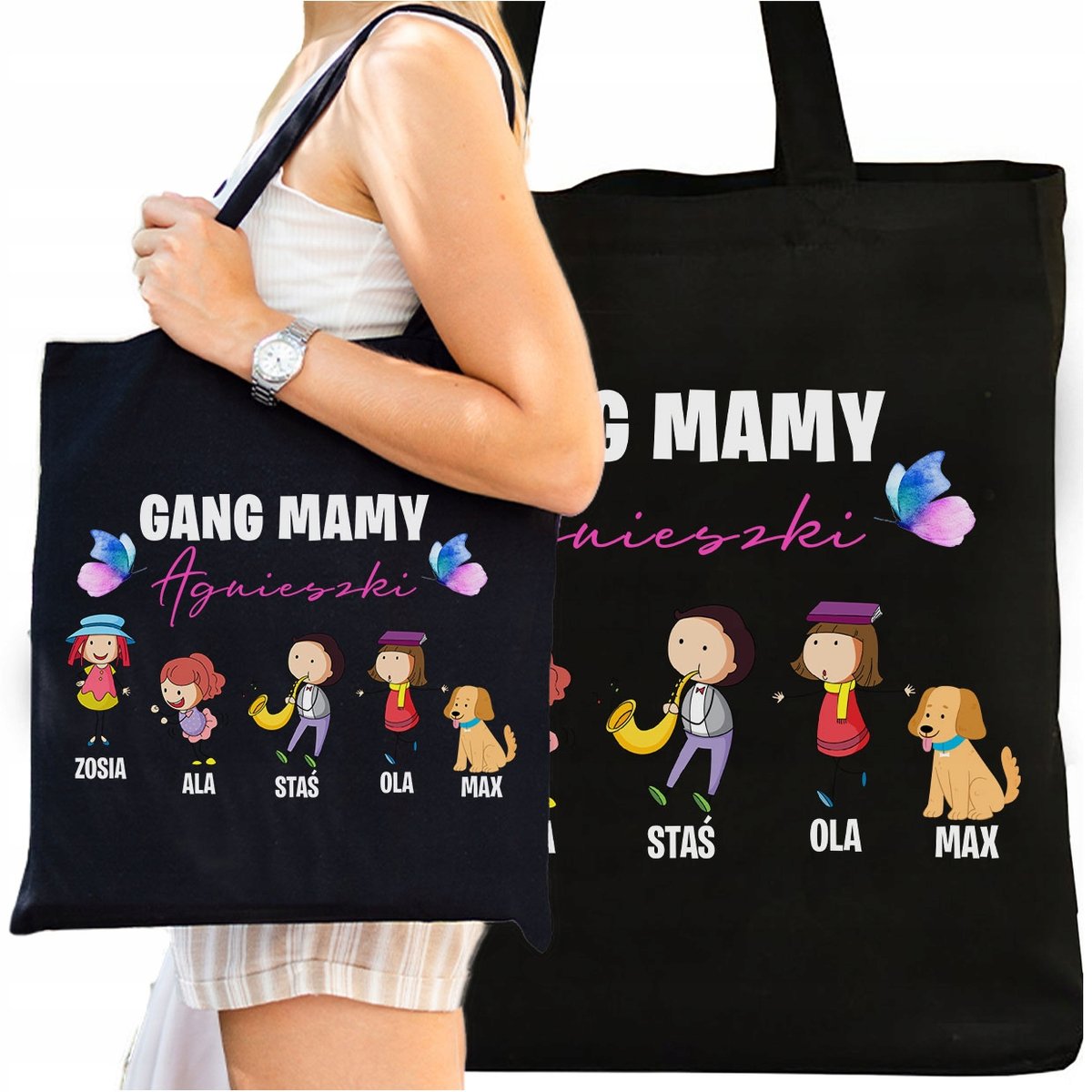 Czarna Torba Prezent Na Dzień Matki Gang Mamy Y4