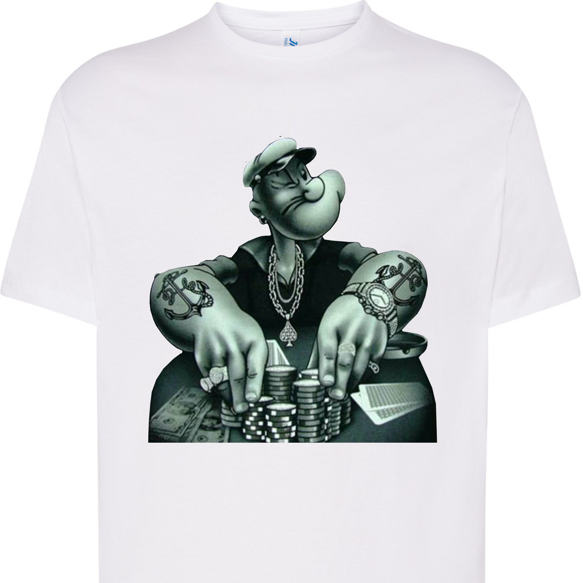 Koszulka Popeye Marynarz Papaj Gangsta L 3248