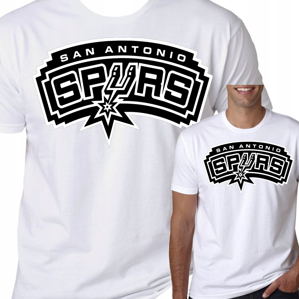 T-Shirt Koszulka San Antonio Spurs Prezent L 0489