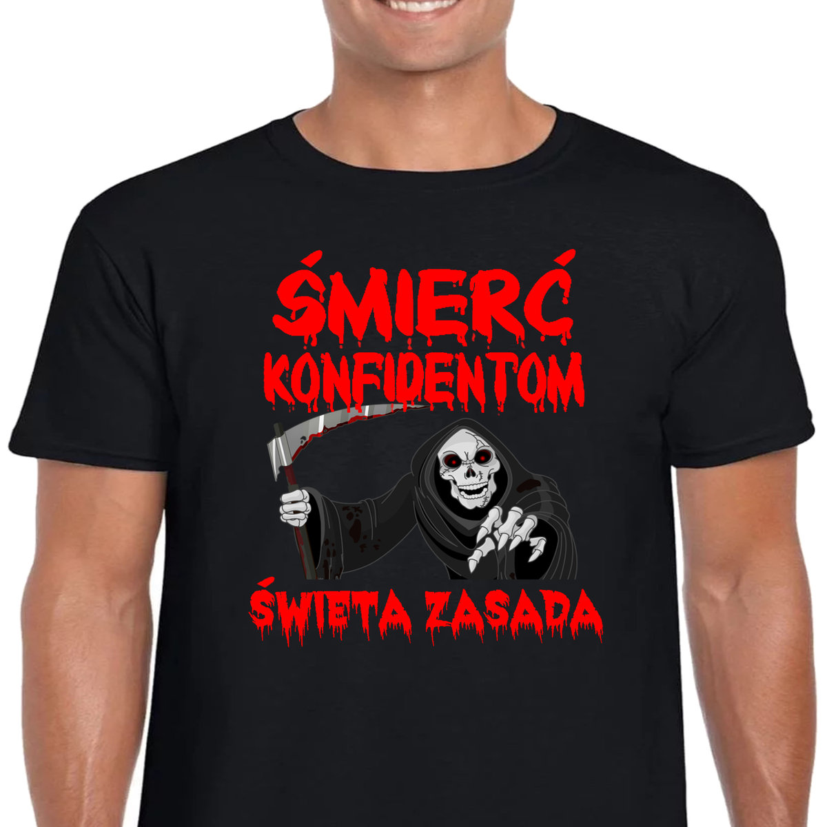 Koszulka Śmierć Konfidentom Święta S 3232 Czarna