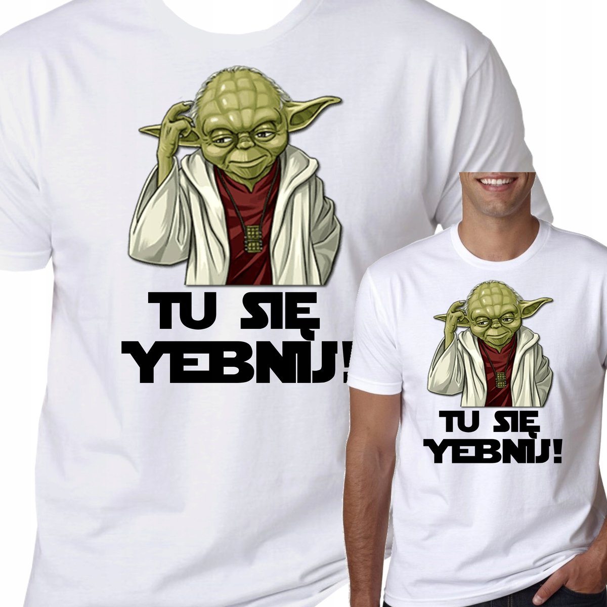 T-Shirt Koszulka Star Wars Śmieszne Yoda M 0642