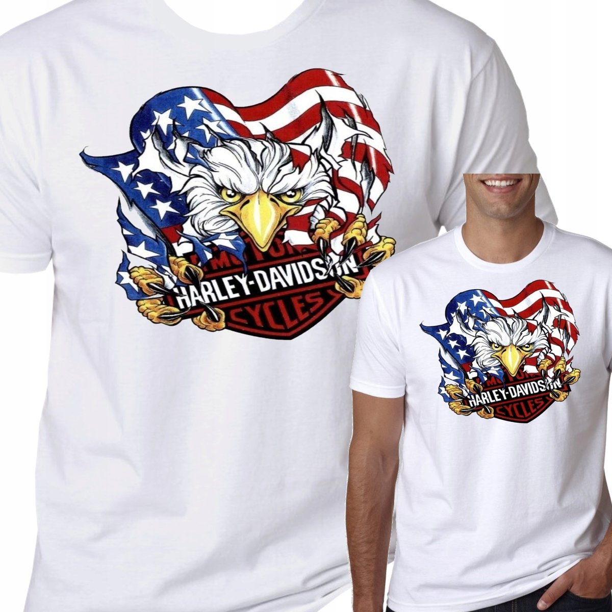 T-Shirt Koszulka Harley Davidson Na Motor Xxl 0401