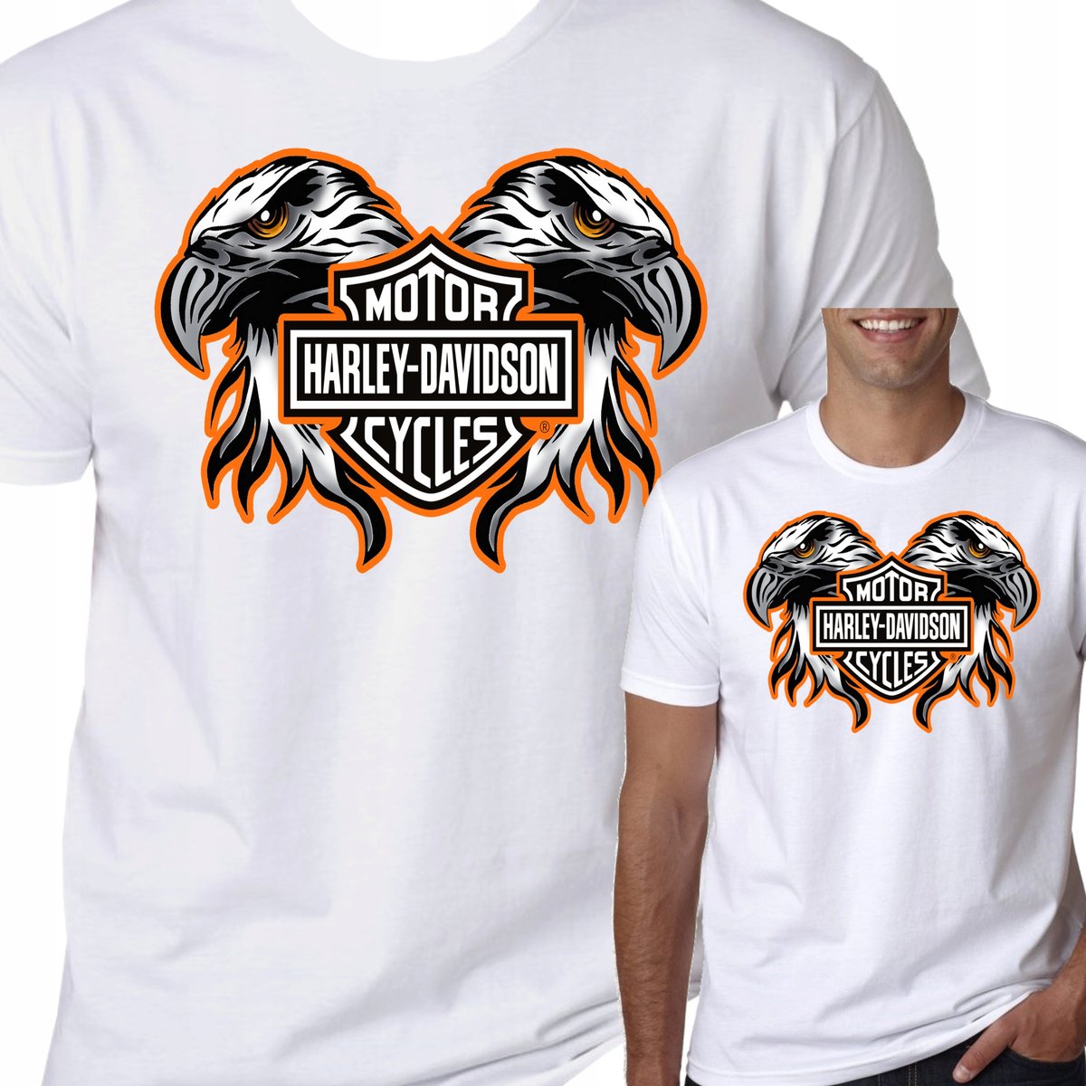 T-Shirt Koszulka Harley Davidson Na Motor L 0400