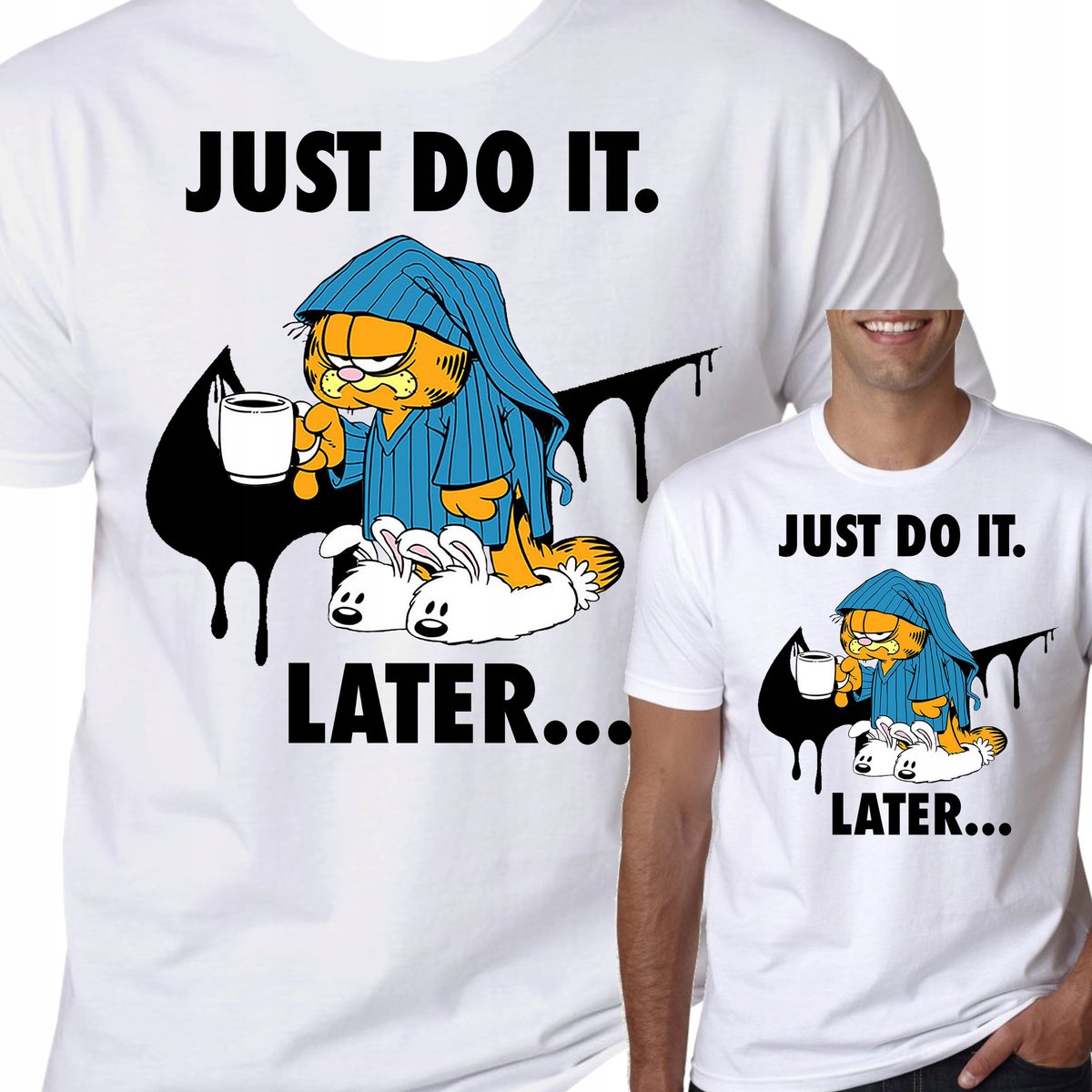 T-Shirt KOSZULKA GARFIELD JUST DO IT XXL 0770