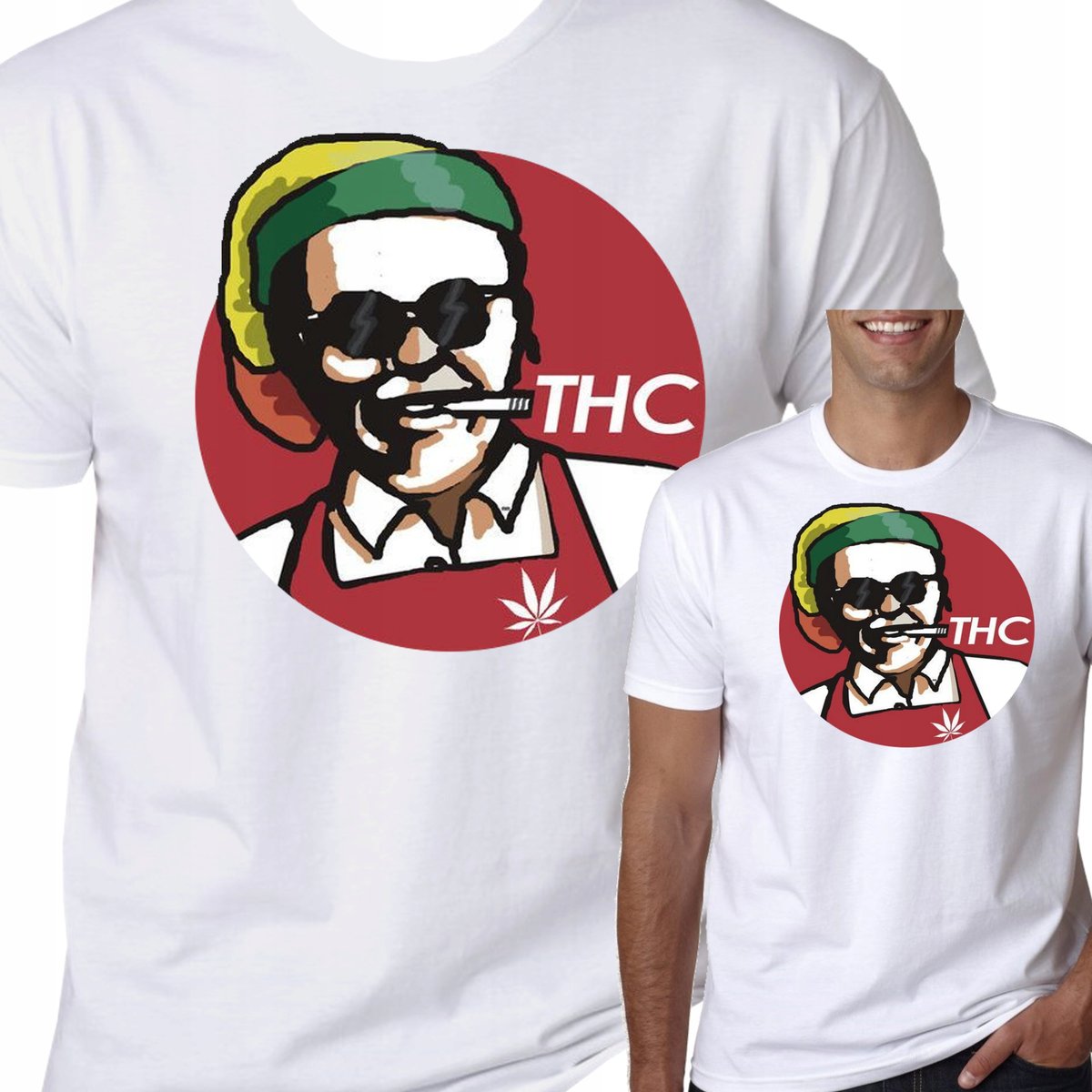 T-Shirt KOSZULKA MARIHUANA GANJA KFC THC L 0386