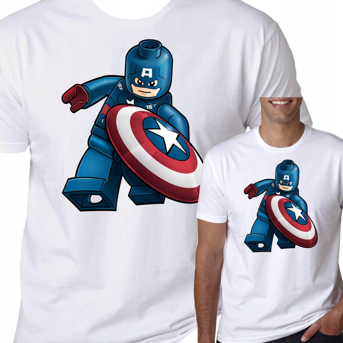 T-Shirt KOSZULKA KAPITAN AMERYKA MARVEL L 0429