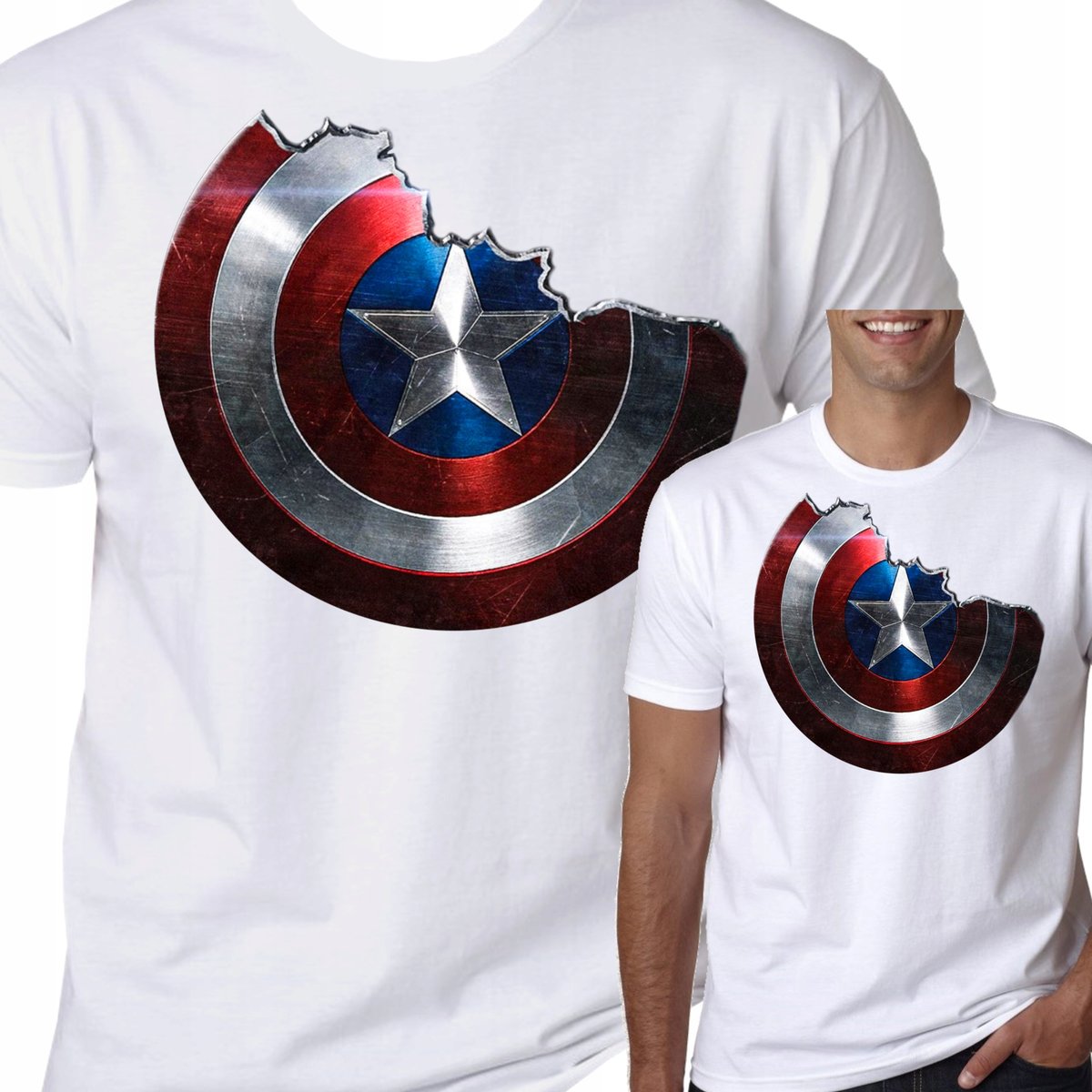 T-Shirt KOSZULKA KAPITAN AMERYKA MARVEL L 0428