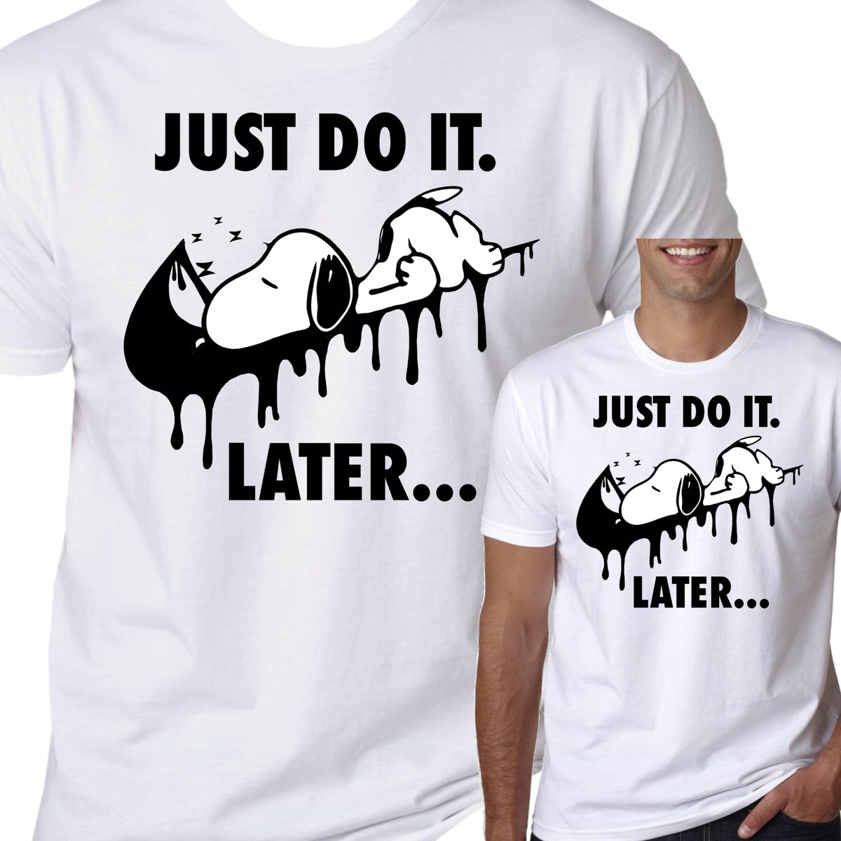 T-Shirt KOSZULKA SNOOPY PREZENT JUST DO IT S 0797