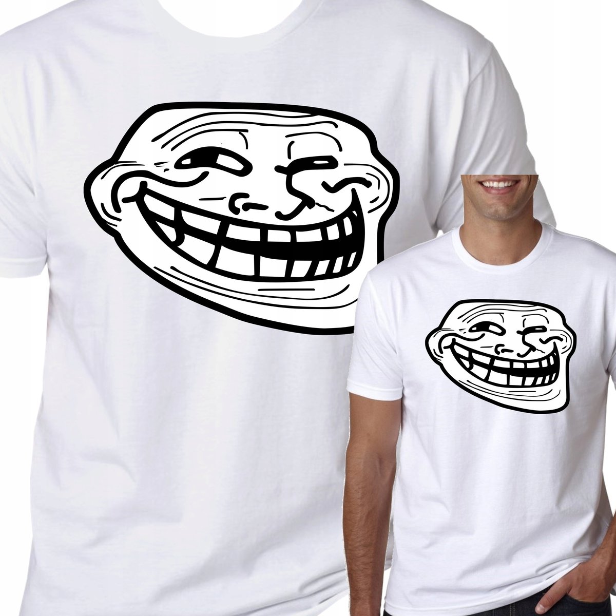 KOSZULKA ŚMIESZNA TROLL FACE MEMY PREZENT M 3152