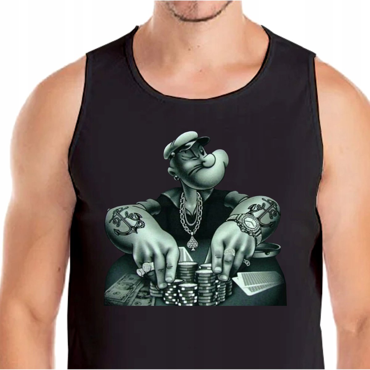 3248 TANK POPEYE MARYNARZ PAPAJ GANGSTA M CZARNA