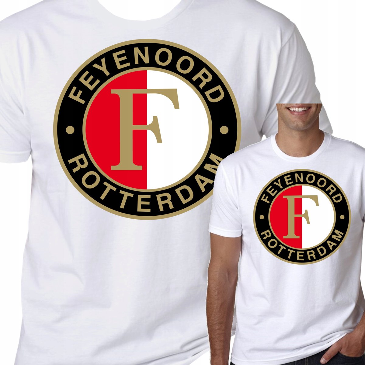 T-Shirt KOSZULKA FEYENOORD ROTTERDAM S 0238