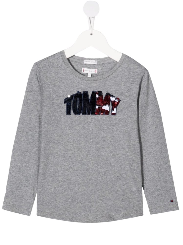 Koszulka dziewczęca Tommy Hilfiger Flip Sequins bluzka-164