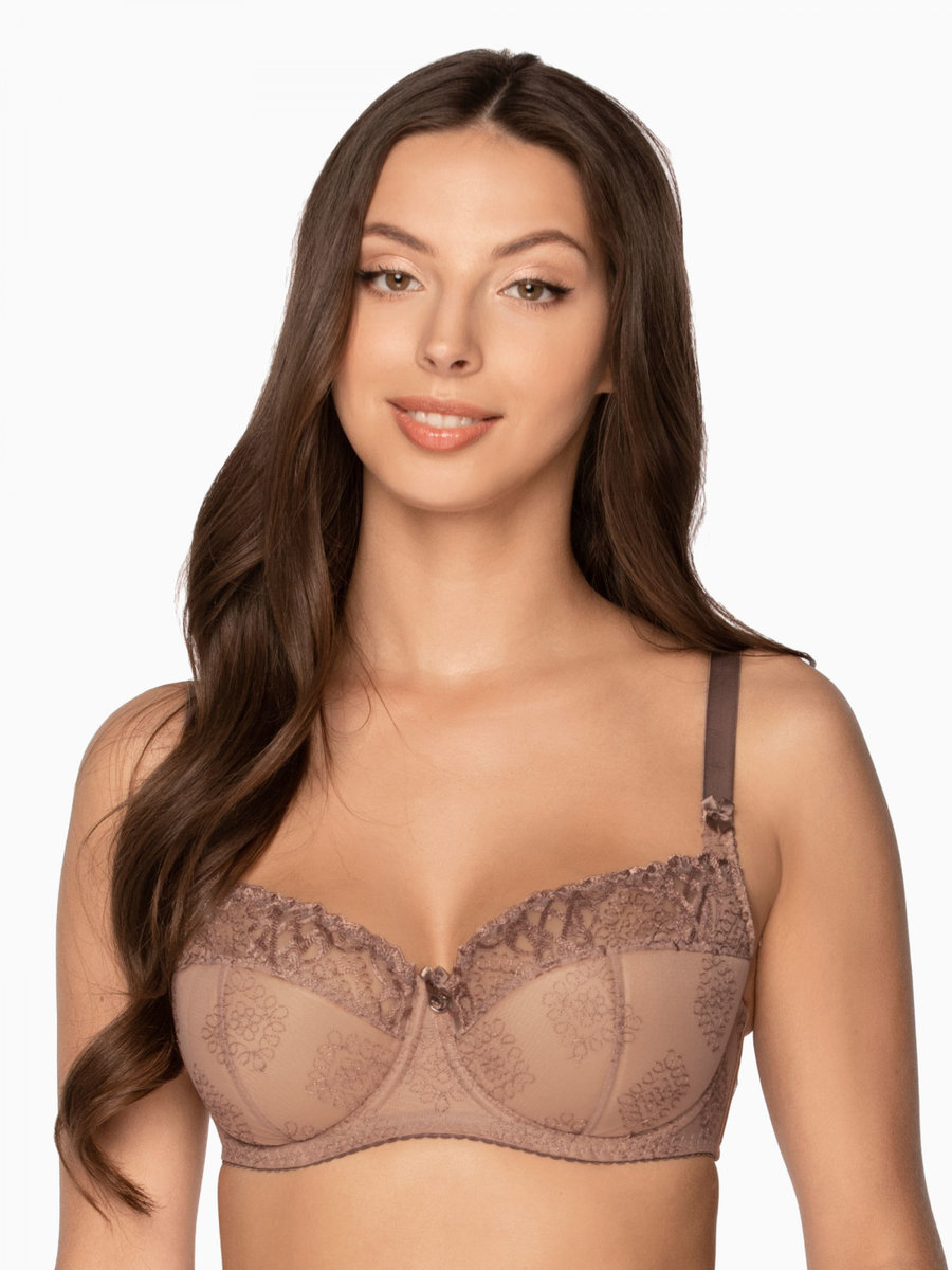 Biustonosz GAIA Semi-Soft Elena 1107 półusztywniany brązowy (mokka)  90F