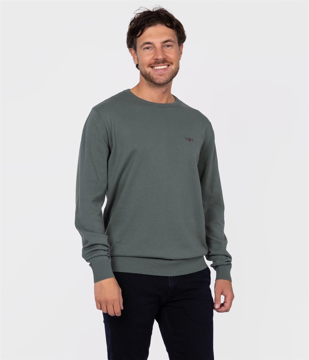 Sweter z bawełny organicznej ANDY ORGANIC DARK FOREST-XXL