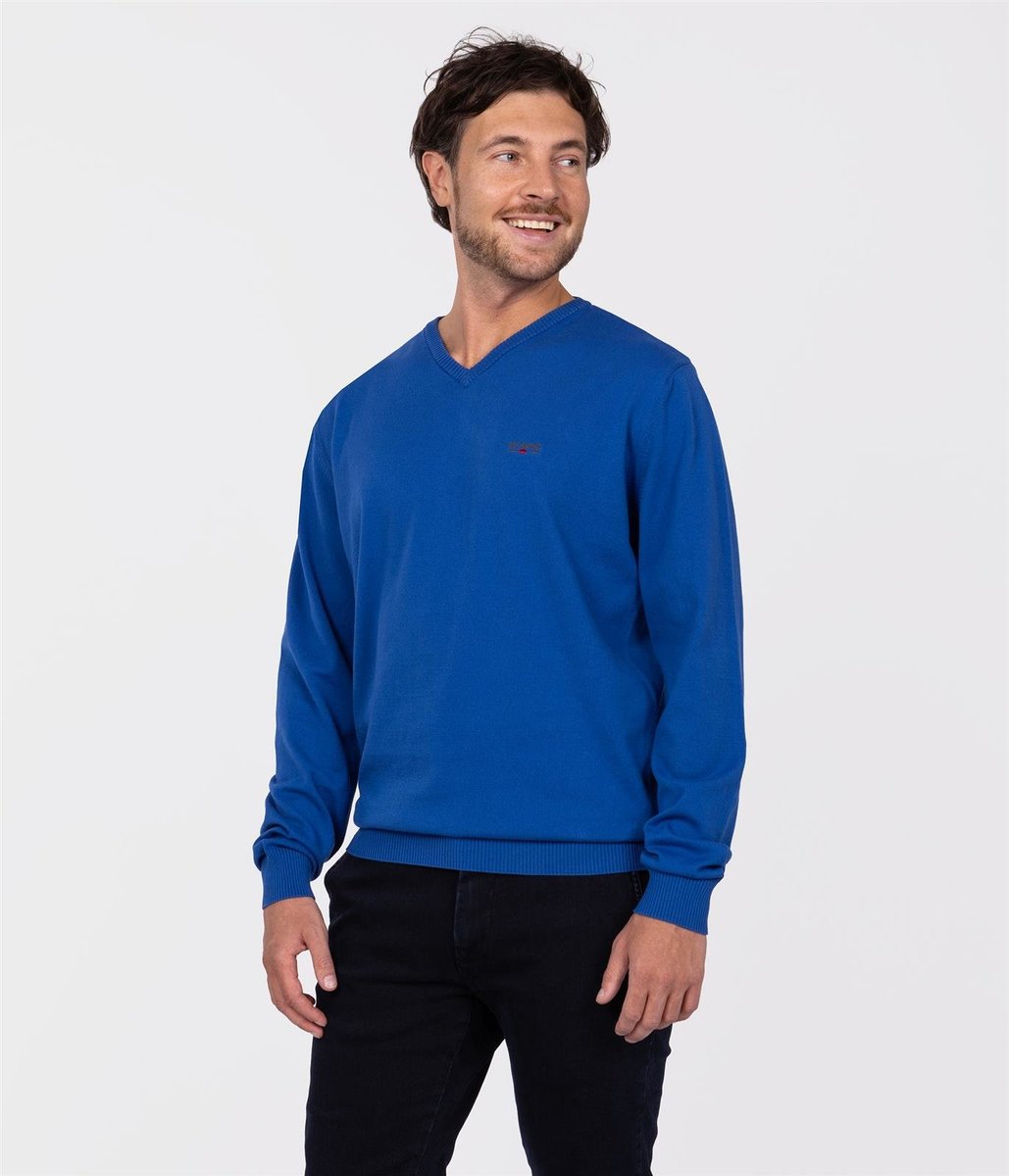 Sweter z bawełny organicznej ADAM ORGANIC TRUE BLUE-L