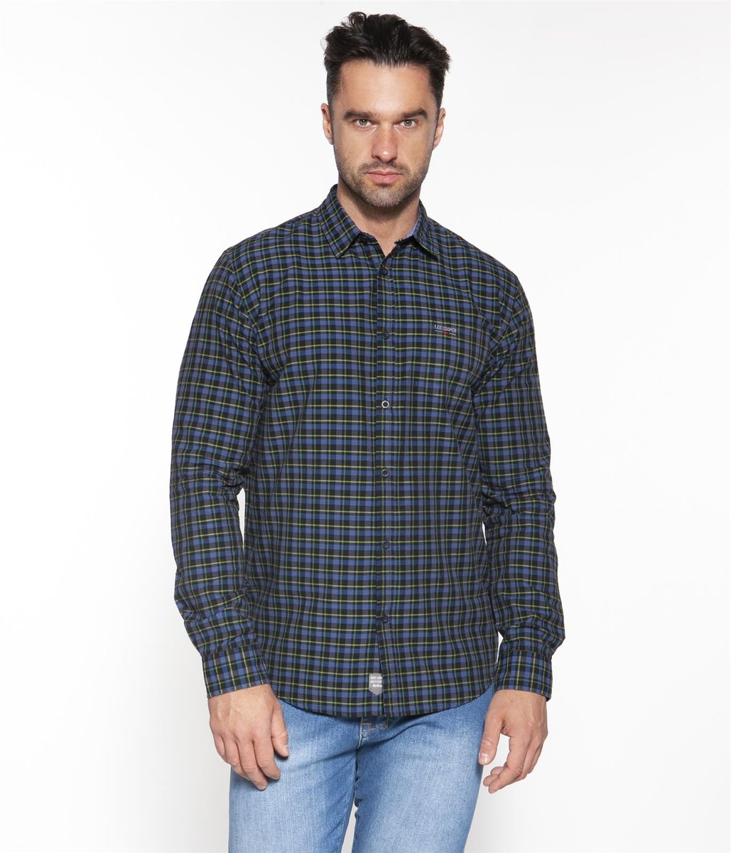 Koszula regular z długim rękawem w kratkę ROMAN 5547 UNION JACK-M