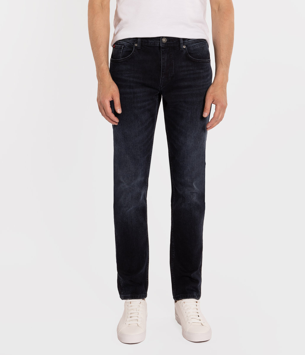 Jeansy męskie comfort slim DENZEL 2701 BLUE BLACK USED-32\34