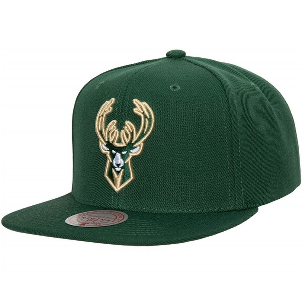 Mitchell & Ness czapka z daszkiem bejsbolówka NBA Team Ground 2.0 Snapback Milwaukee Bucks HHSS3256-MBUYYPPPGREN zielony OSFM