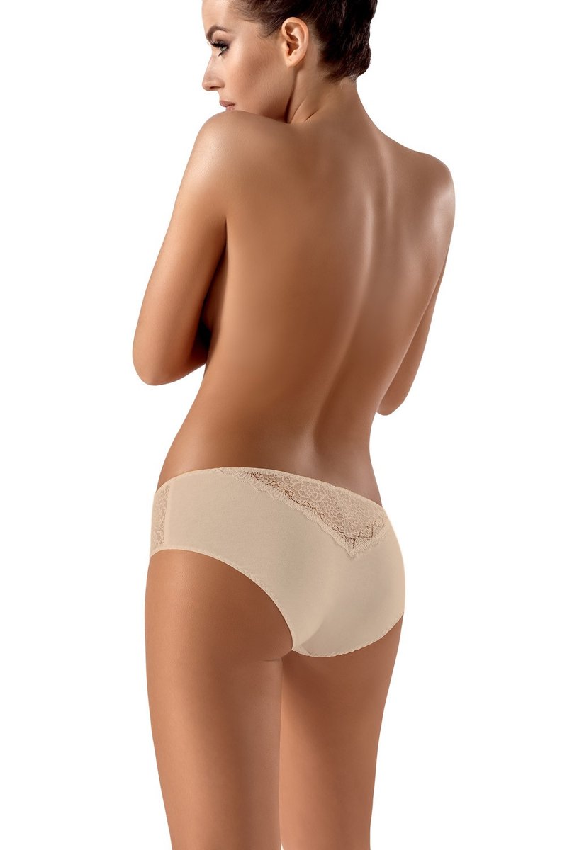 Figi damskie z koronką Babell kod 091 beżowe  M
