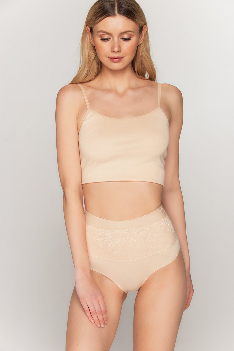 Figi damskie modelujące z wysokim stanem Babell kod 069 beżowe  3XL