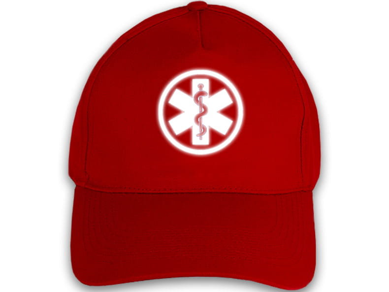 Czapka classic odblaskowa ESKULAP - czerwona