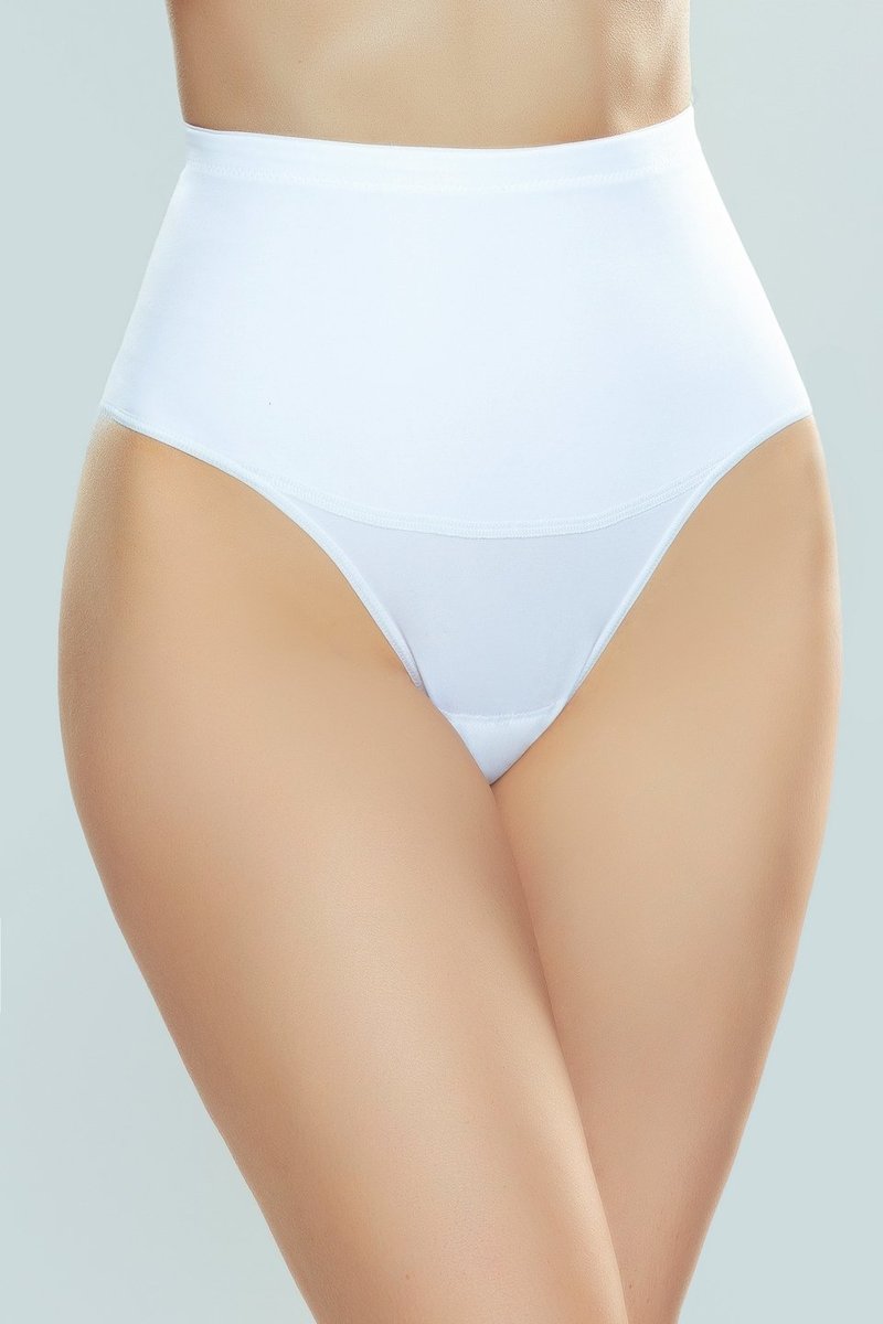 Stringi damskie modelujące z wysokim  stanem Vektra Eldar białe  XL