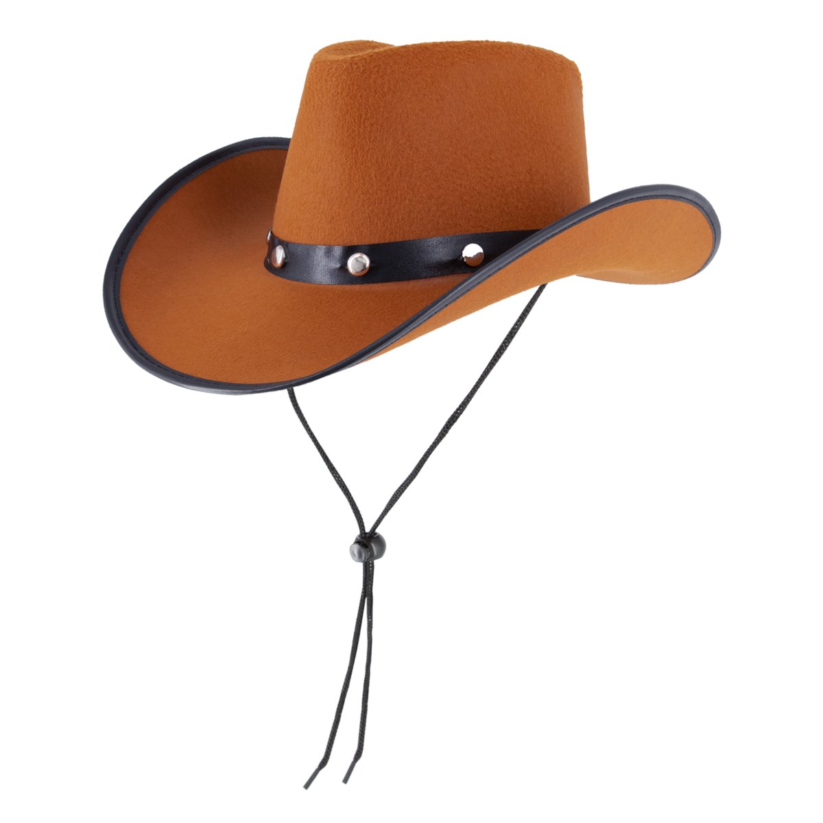 Kapelusz Kowbojski Brązowy Z Gumką I Ćwiekami