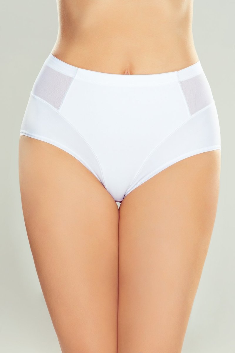 Figi damskie korygujące z transparentną wstawką Vitalia Eldar białe  S