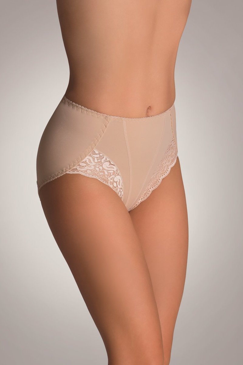 Figi damskie modelujące z koronką Venus Eldar beżowe  S