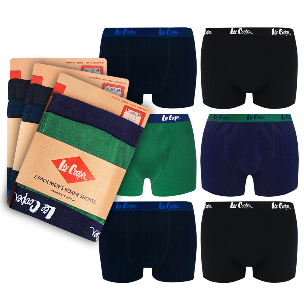 Lee Cooper Bokserki Męskie Mix 6 Szt. 2Xl