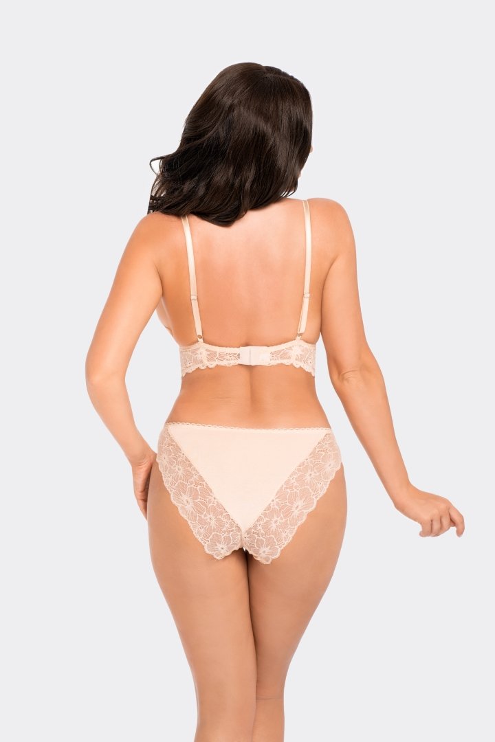 Figi Damskie Z Wysokim Stanem Babell Kod 191 Beżowe  L