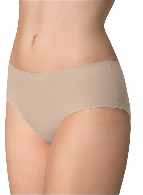 Figi Damskie Bezszwowe Simple Julimex Beżowe  M