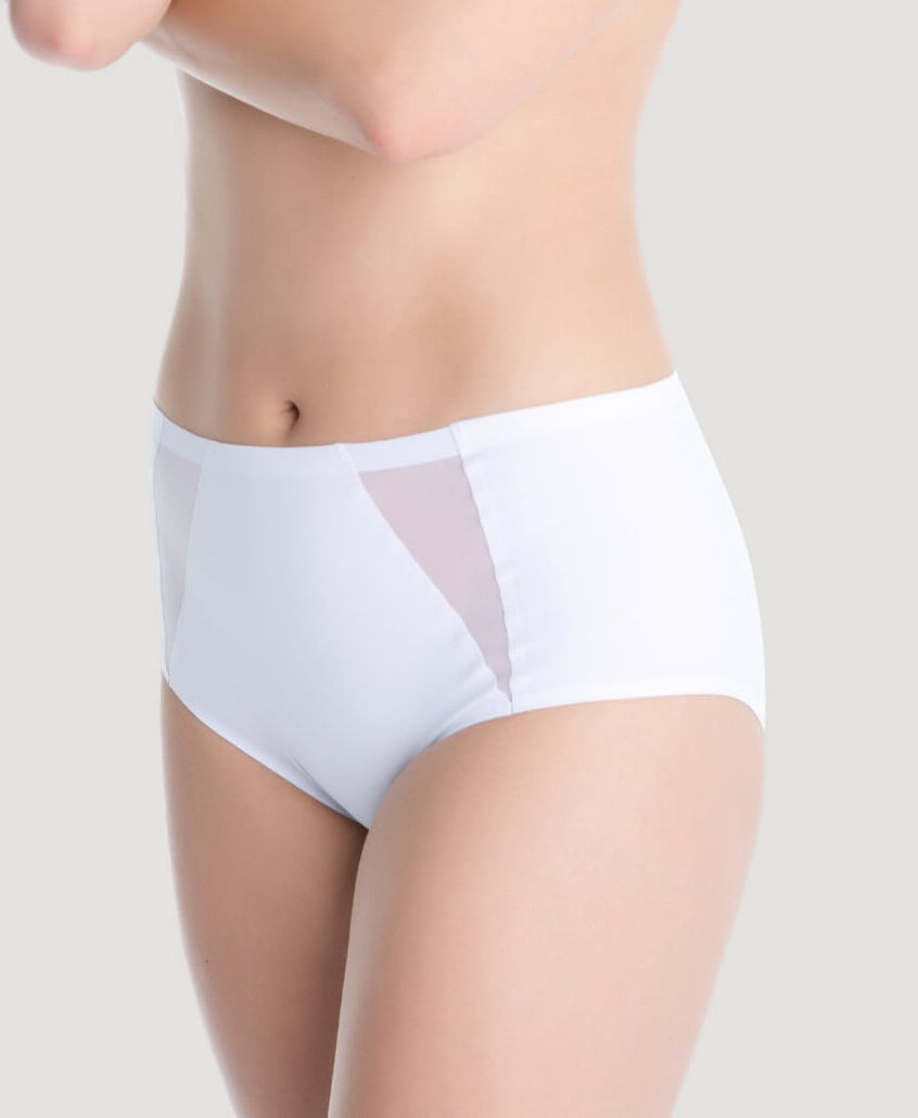 Figi Damskie Bezszwowe Z Wysokim Stanem Pearl Julimex Białe  Xxl