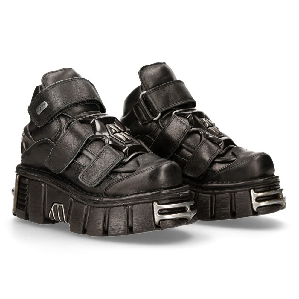 Buty New Rock Itali Negro, Nomada Negro, Tower Negro Acero [M-285-S1]-42
