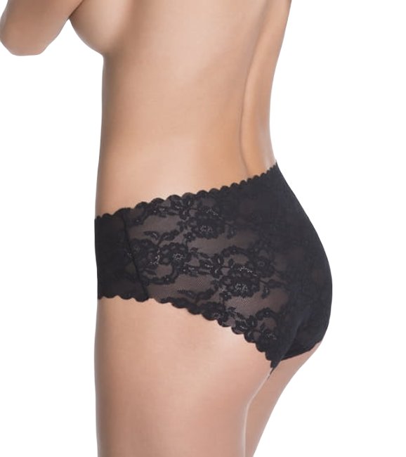 Figi damskie bezszwowe koronkowe BELLIE Julimex czarne  XL