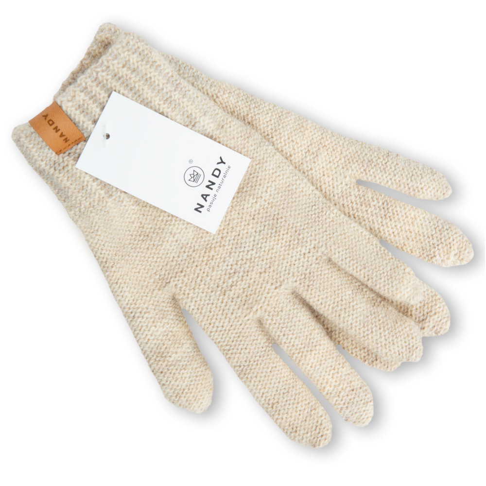 Nandy Rękawiczki Damskie Zimowe Pięciopalczaste Klasyczna Gładkie Na Zimę - Rek-Bis-Bez