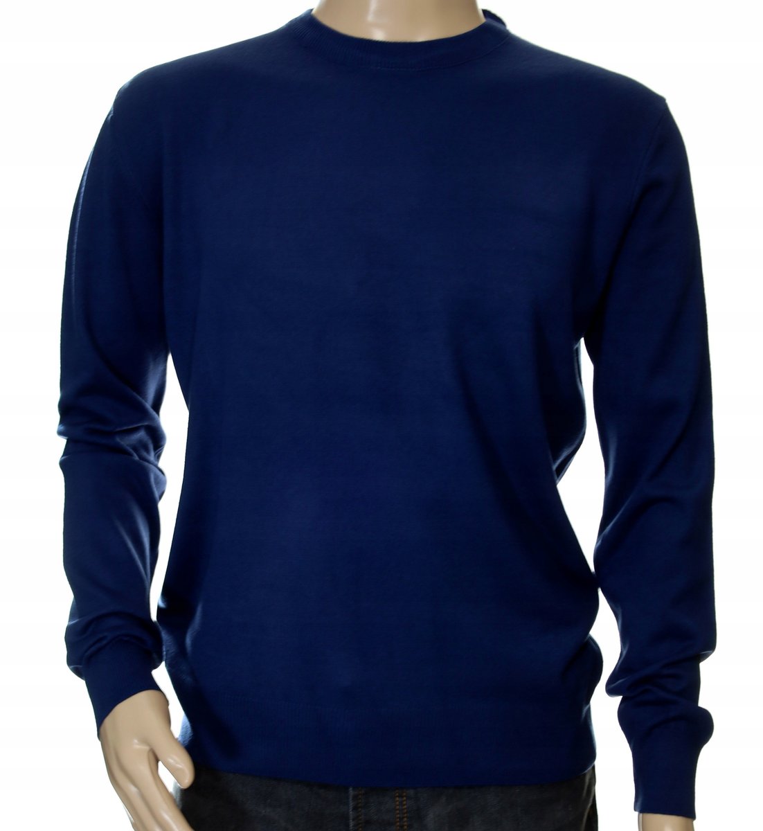 Sweter Męski Z Kaszmiru I Wełny Merynosów 2Xl Xxl Granatowy Kaszmirowy