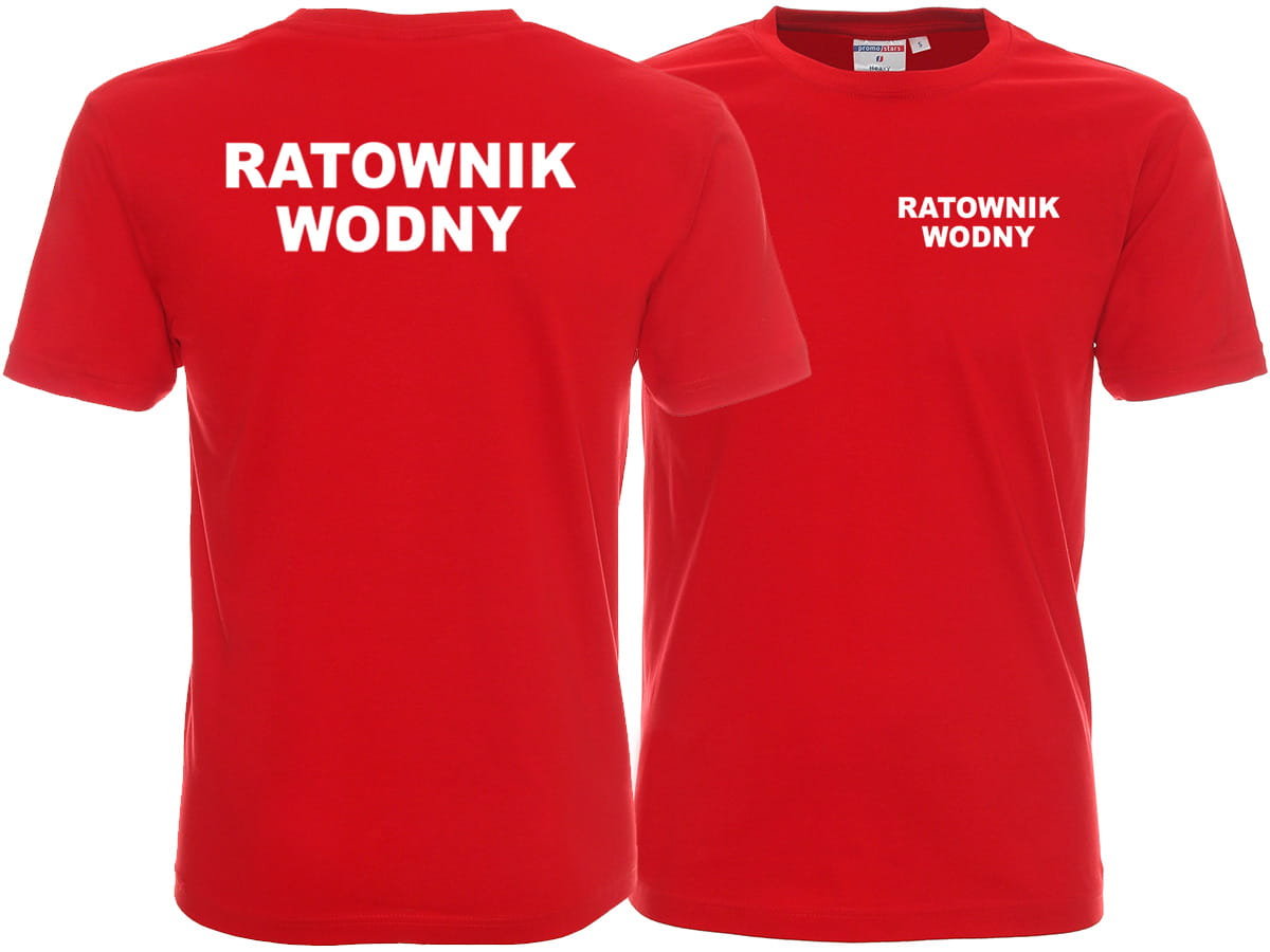Koszulka męska RATOWNIK WODNY czerwona