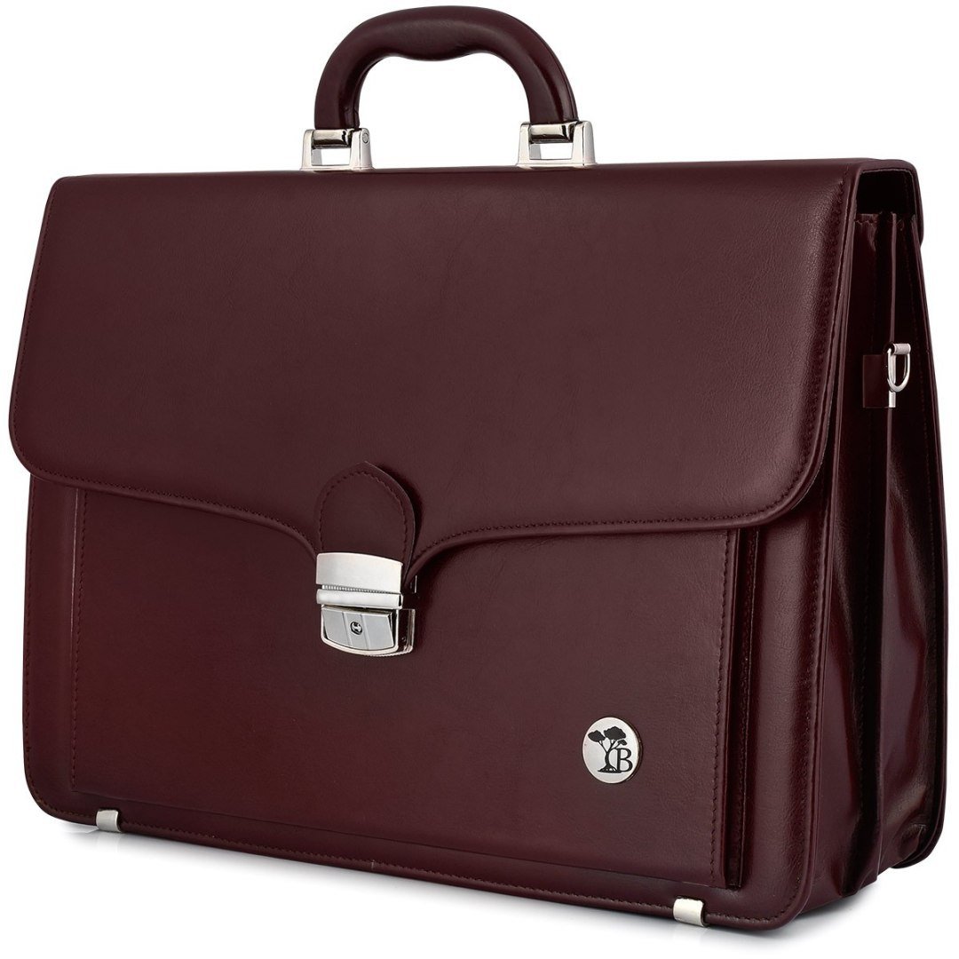 Bordowa męska aktówka Beltimore teczka elegancka solidna J18 czerwony