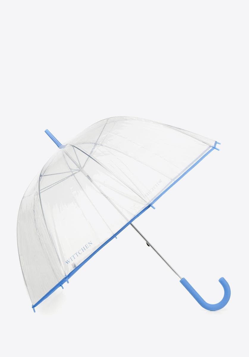 Parasol transparentny niebieski