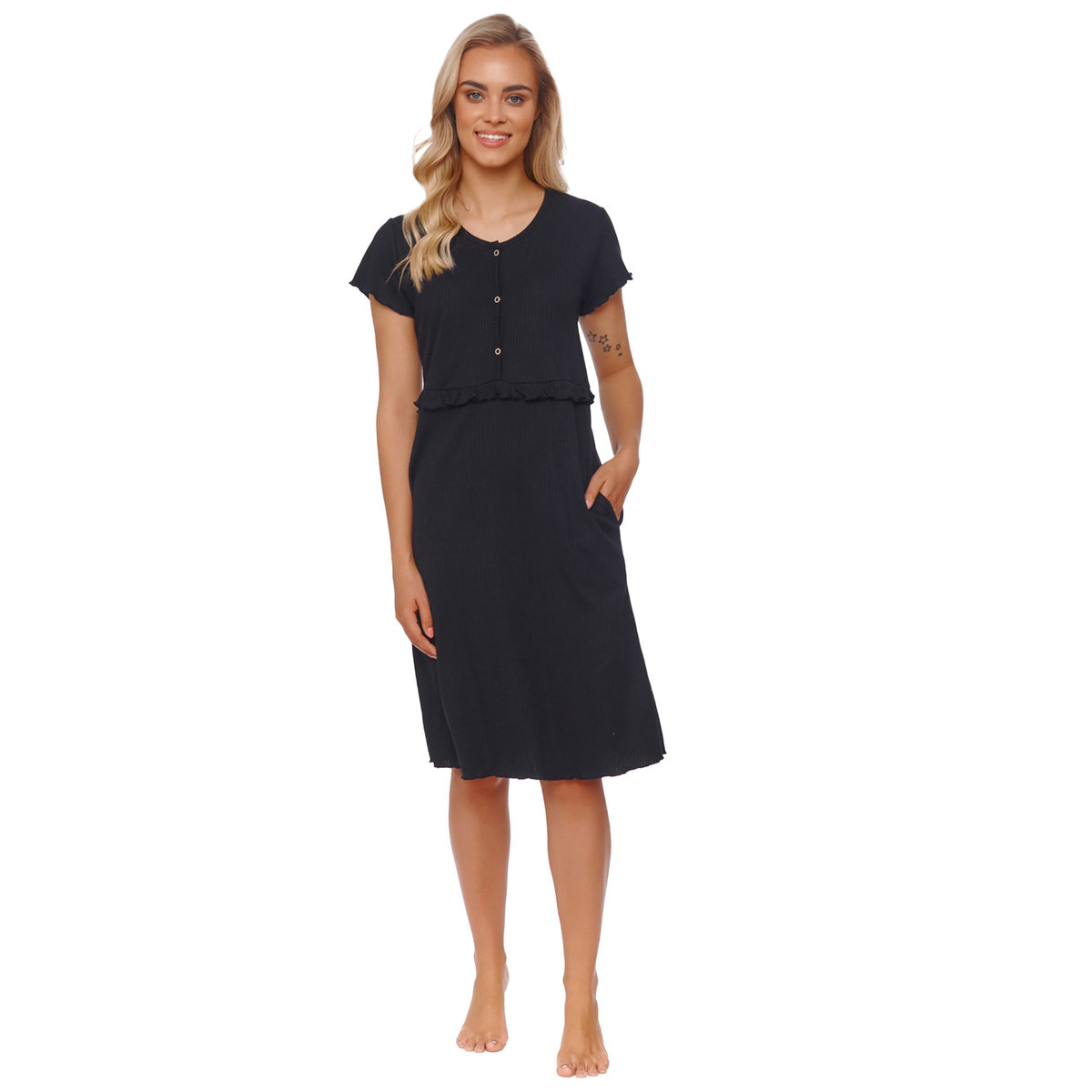 Koszula do karmienia koszula ciążowa DOCTOR NAP 4542 black M